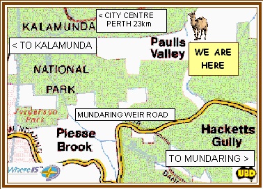 Location of The Calamunnda Camel Farm